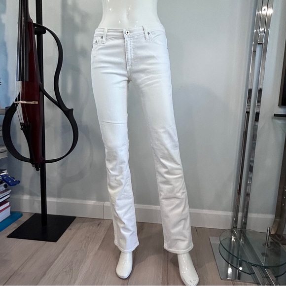 AG Ballad Slim Boot 31” Mid Rise White Jeans - Picture 2 of 15